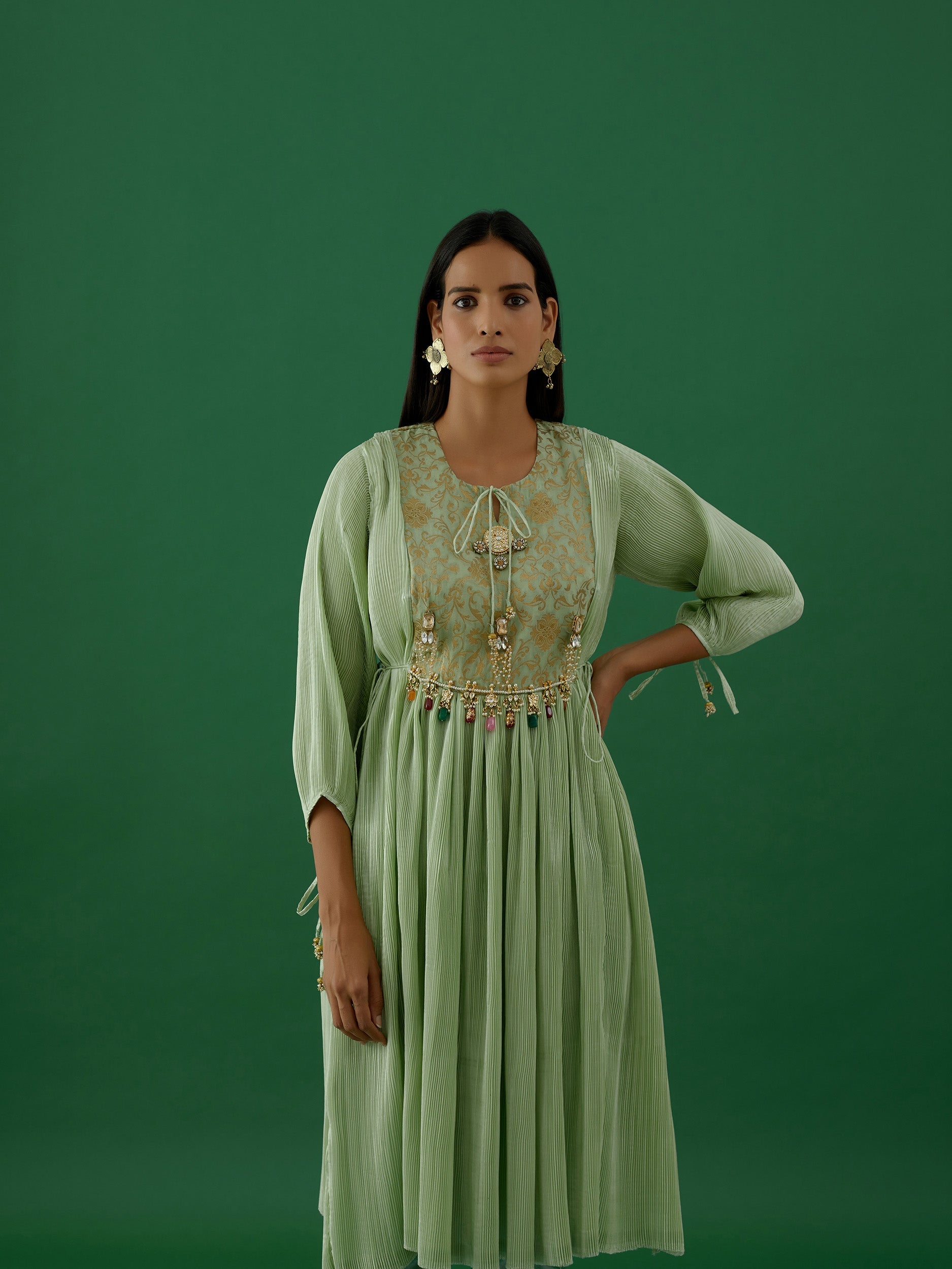 Trishika - Mint kurta Set - 5elements