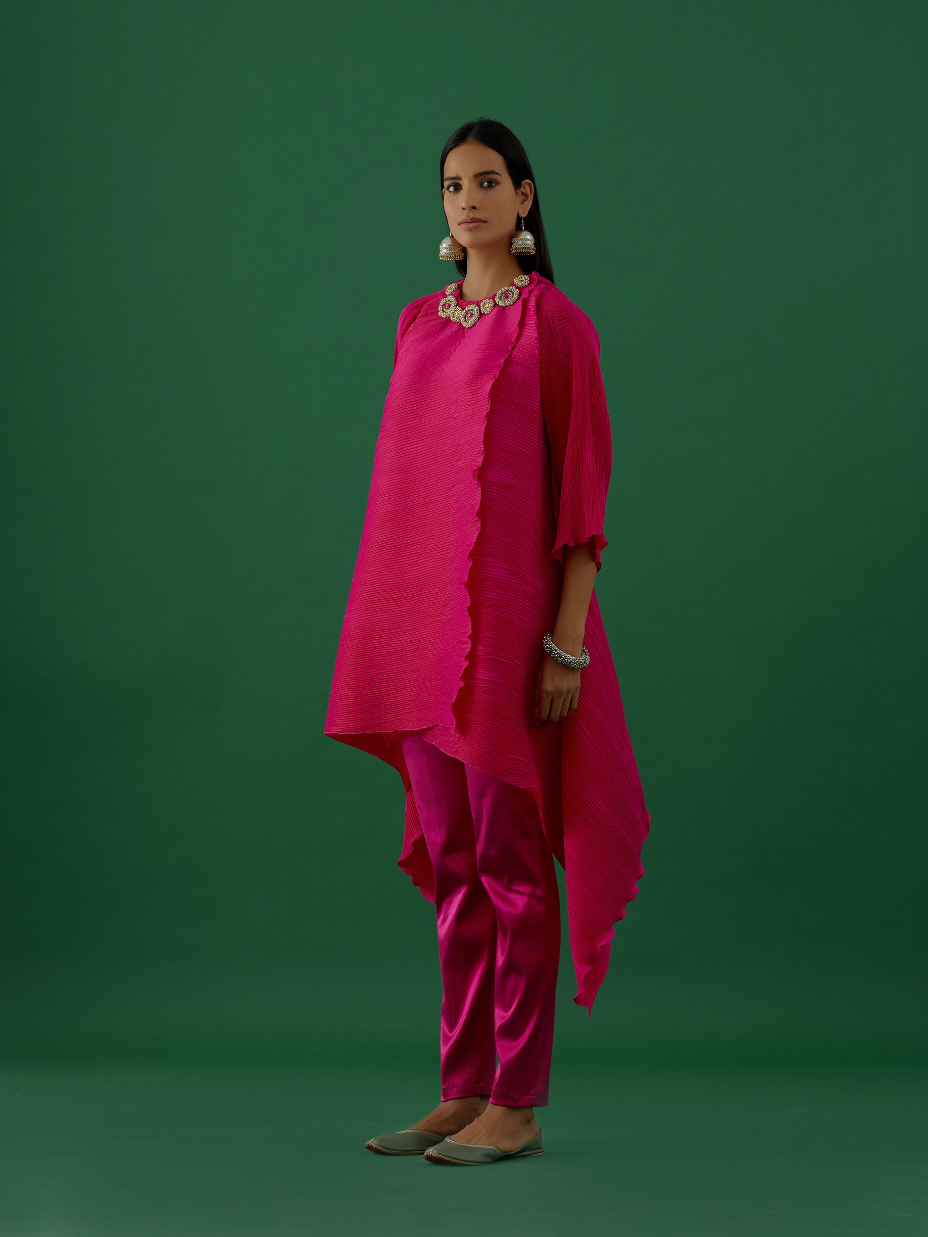 Fuchsia Embellished Tunic Set - 5elements
