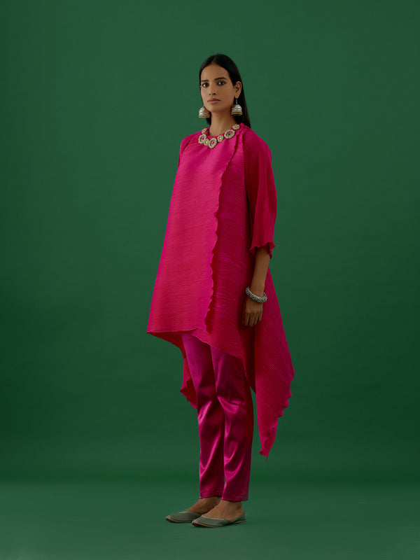 Fuchsia Embellished Tunic Set - 5elements