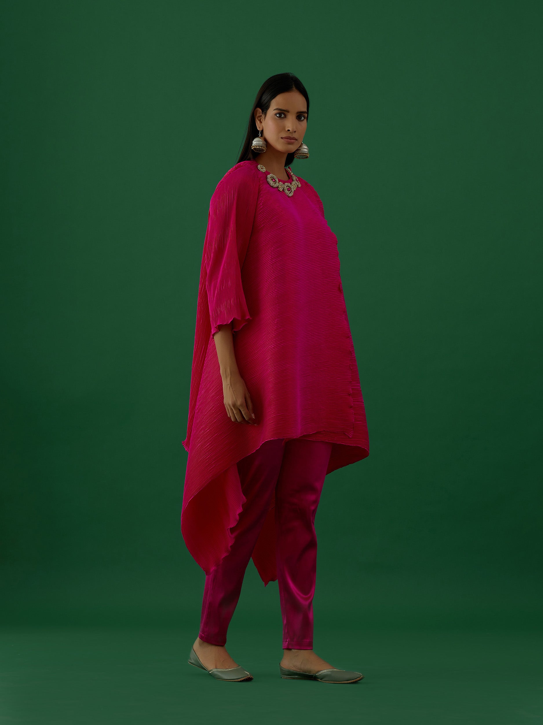 Fuchsia Embellished Tunic Set - 5elements