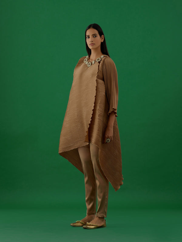 Brown Embellished Tunic Set - 5elements