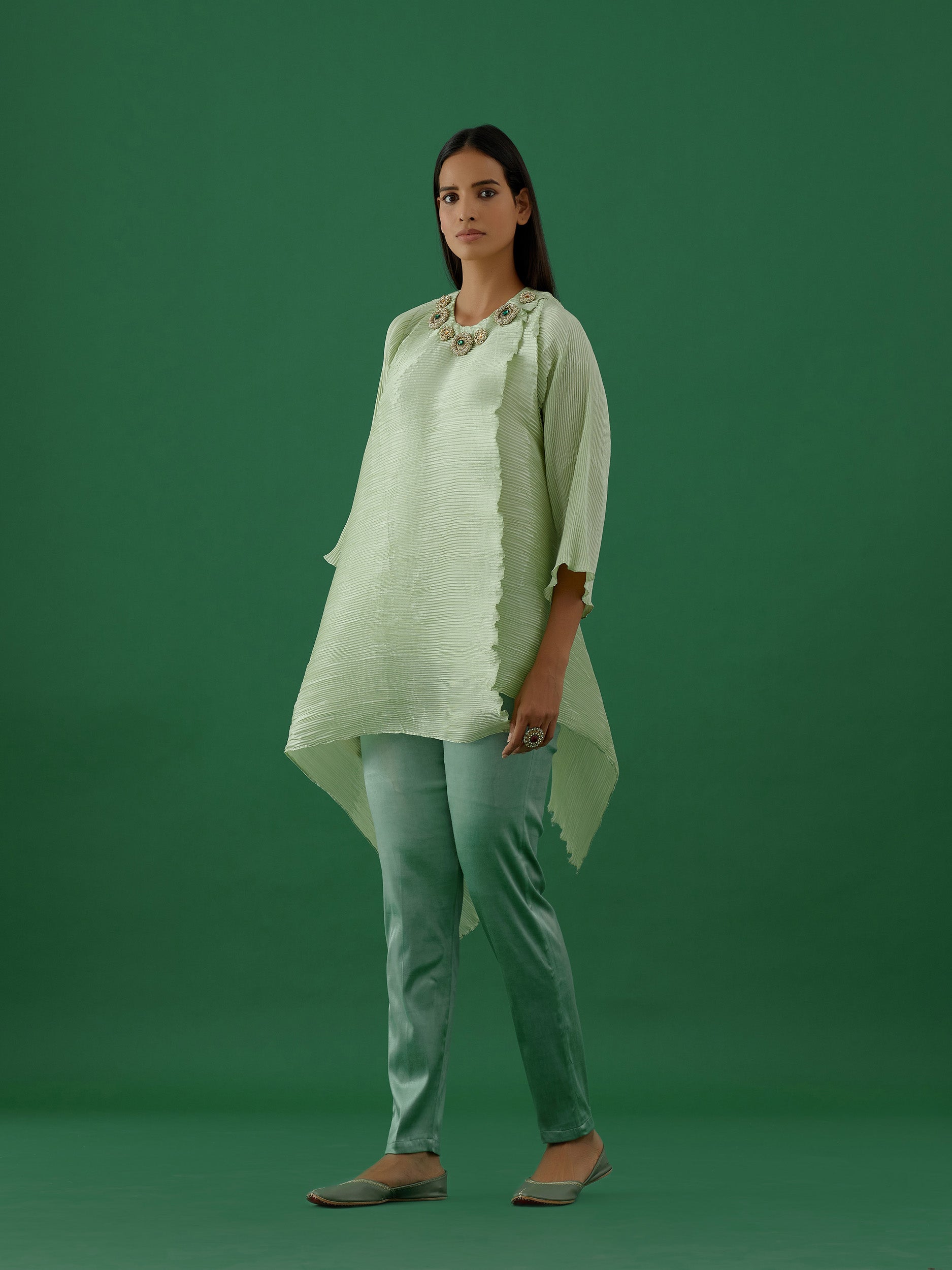Mint Embellished Tunic Set - 5elements