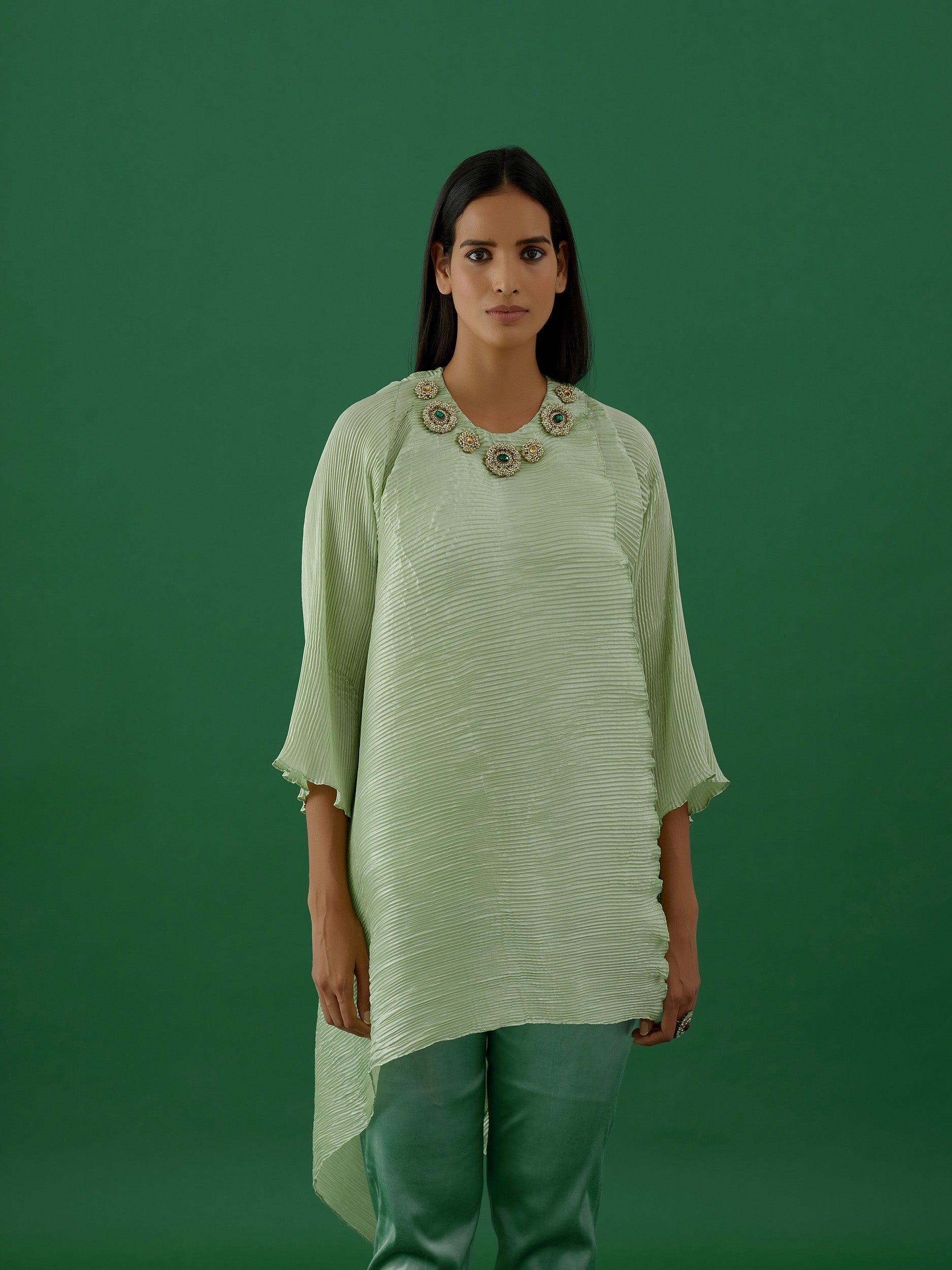 Mint Embellished Tunic Set - 5elements