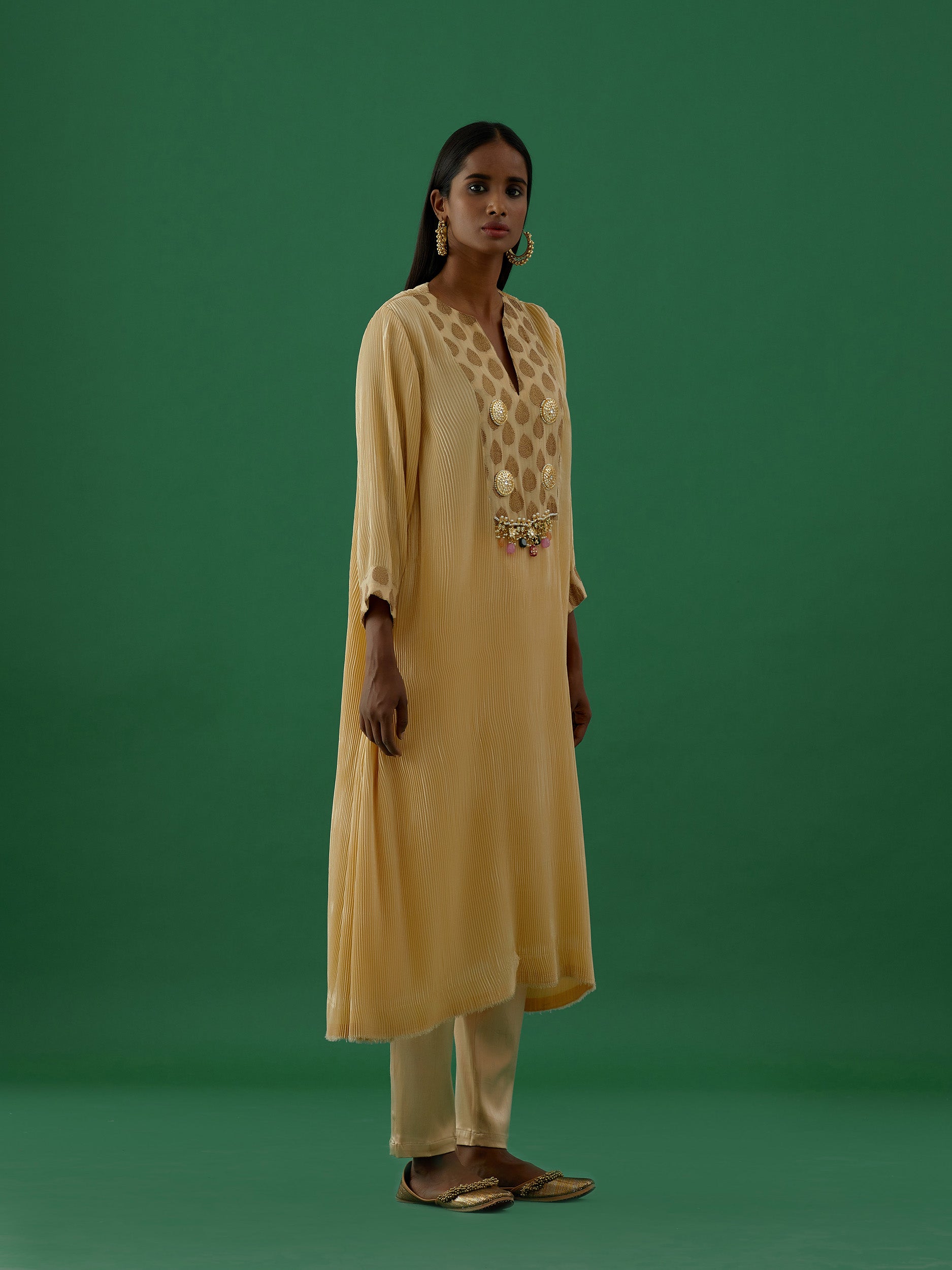 Ditya - Beige kurta Set - 5elements