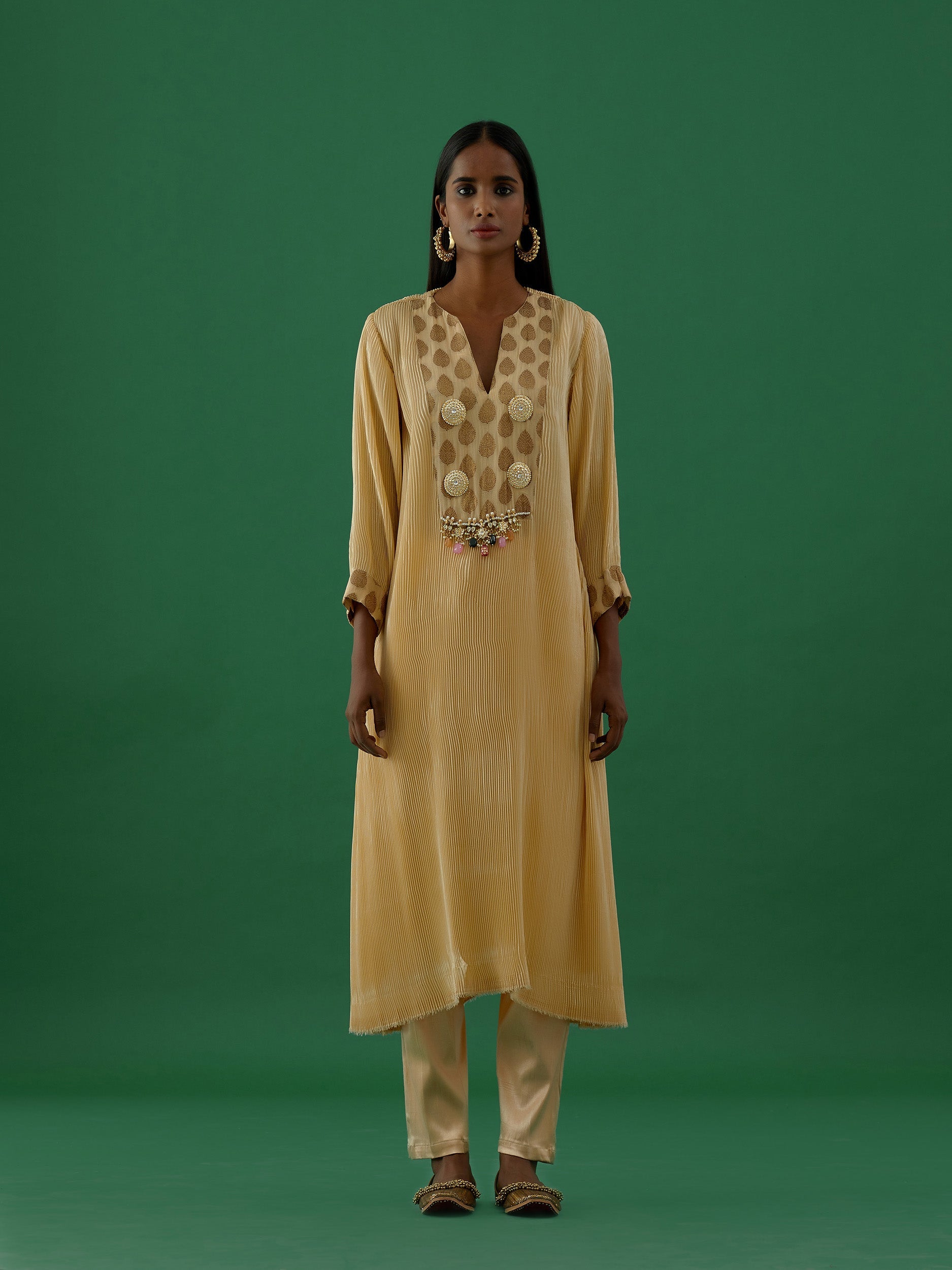 Ditya - Beige kurta Set - 5elements
