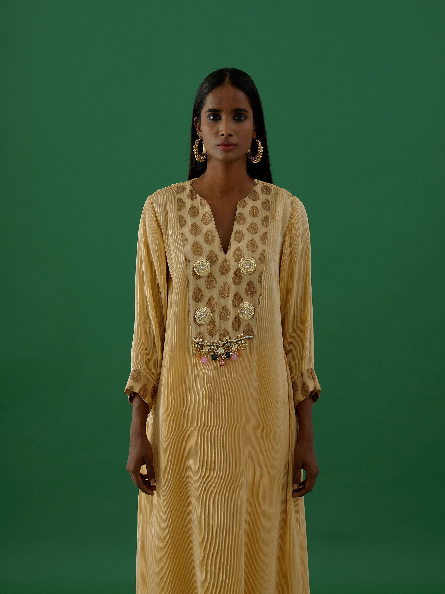 Ditya - Beige kurta Set - 5elements