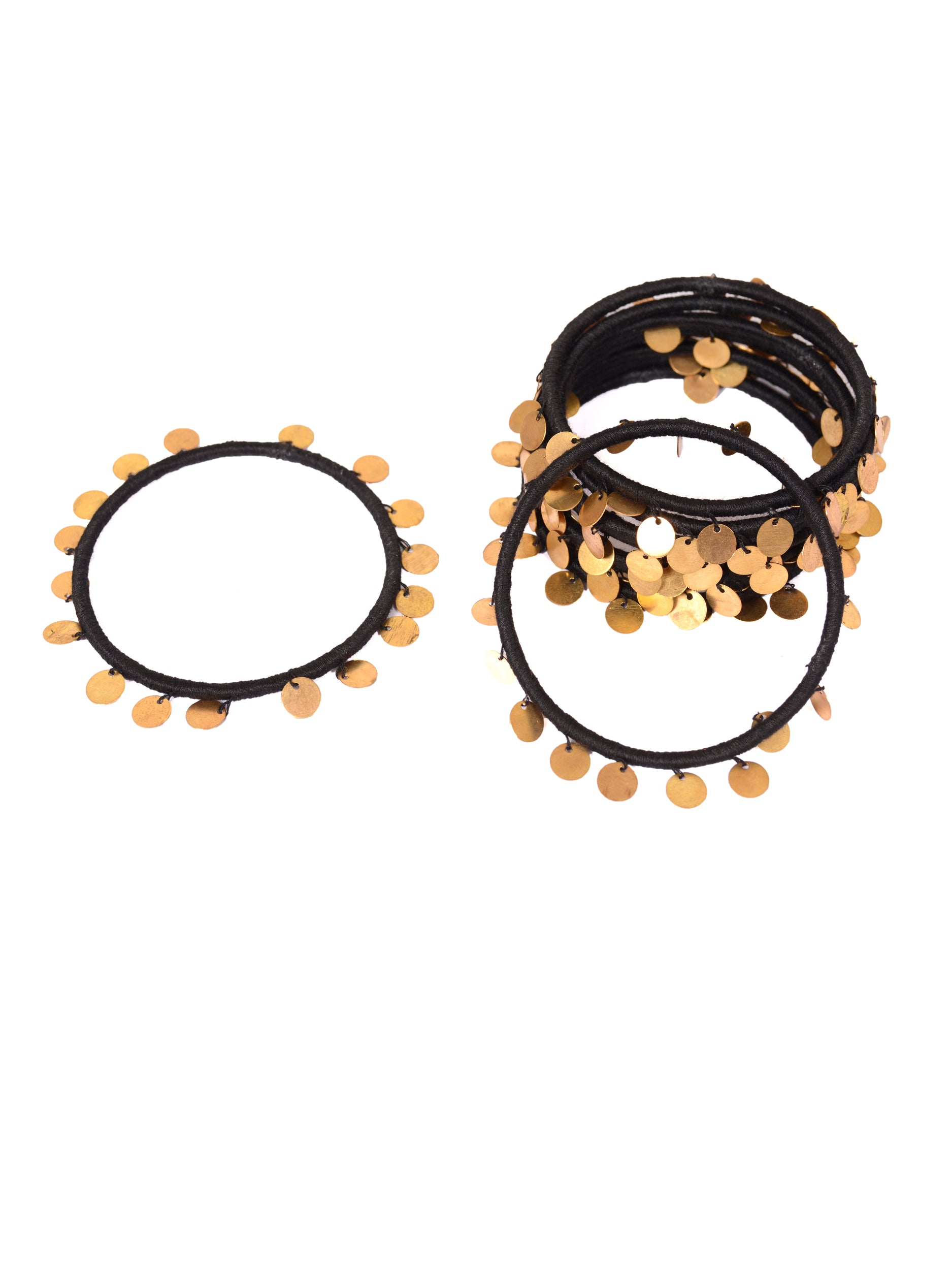 Nyara Bangle- Black (Gold) - 5elements