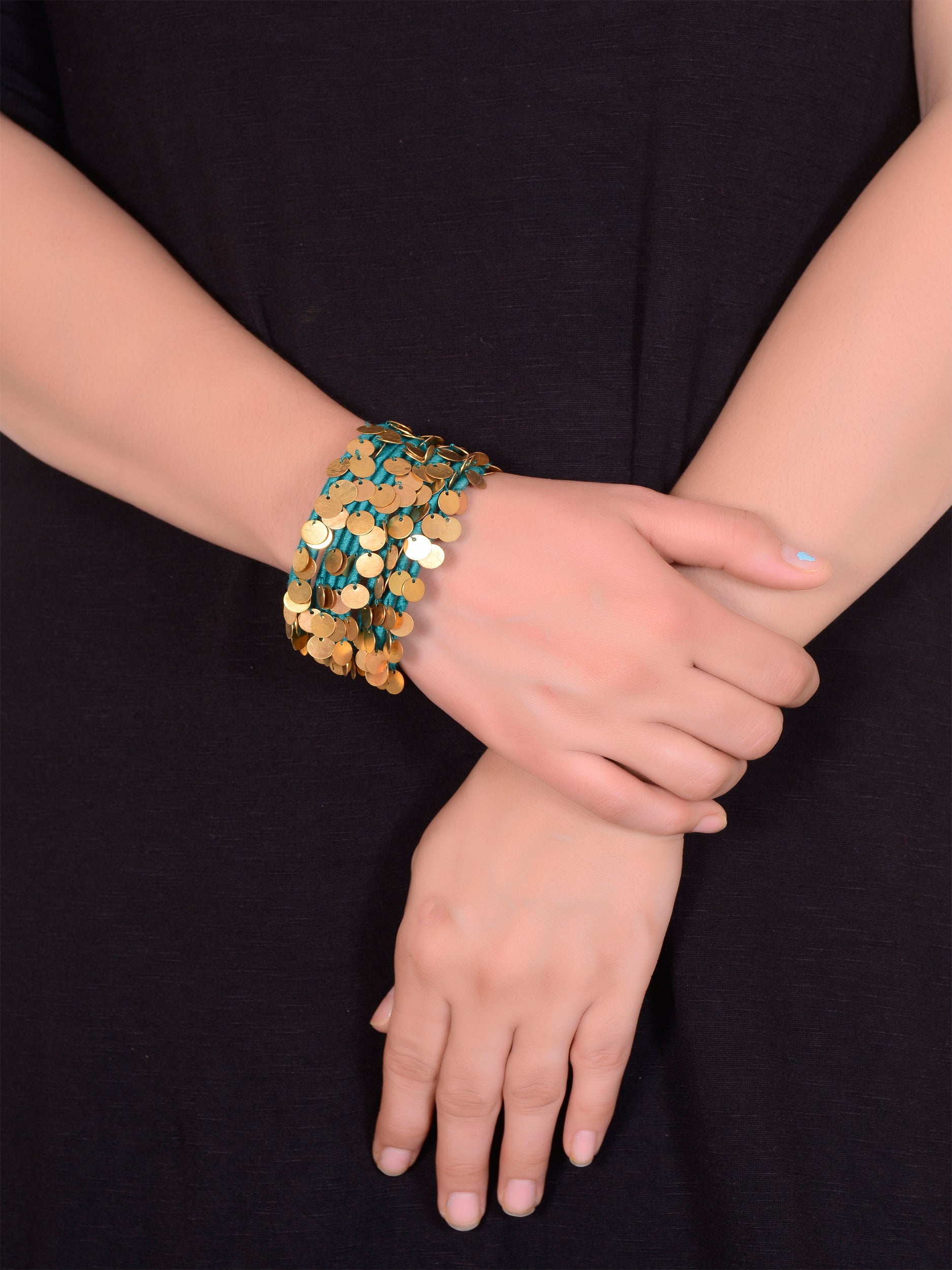 Nyara Bangle- Green (Gold) - 5elements