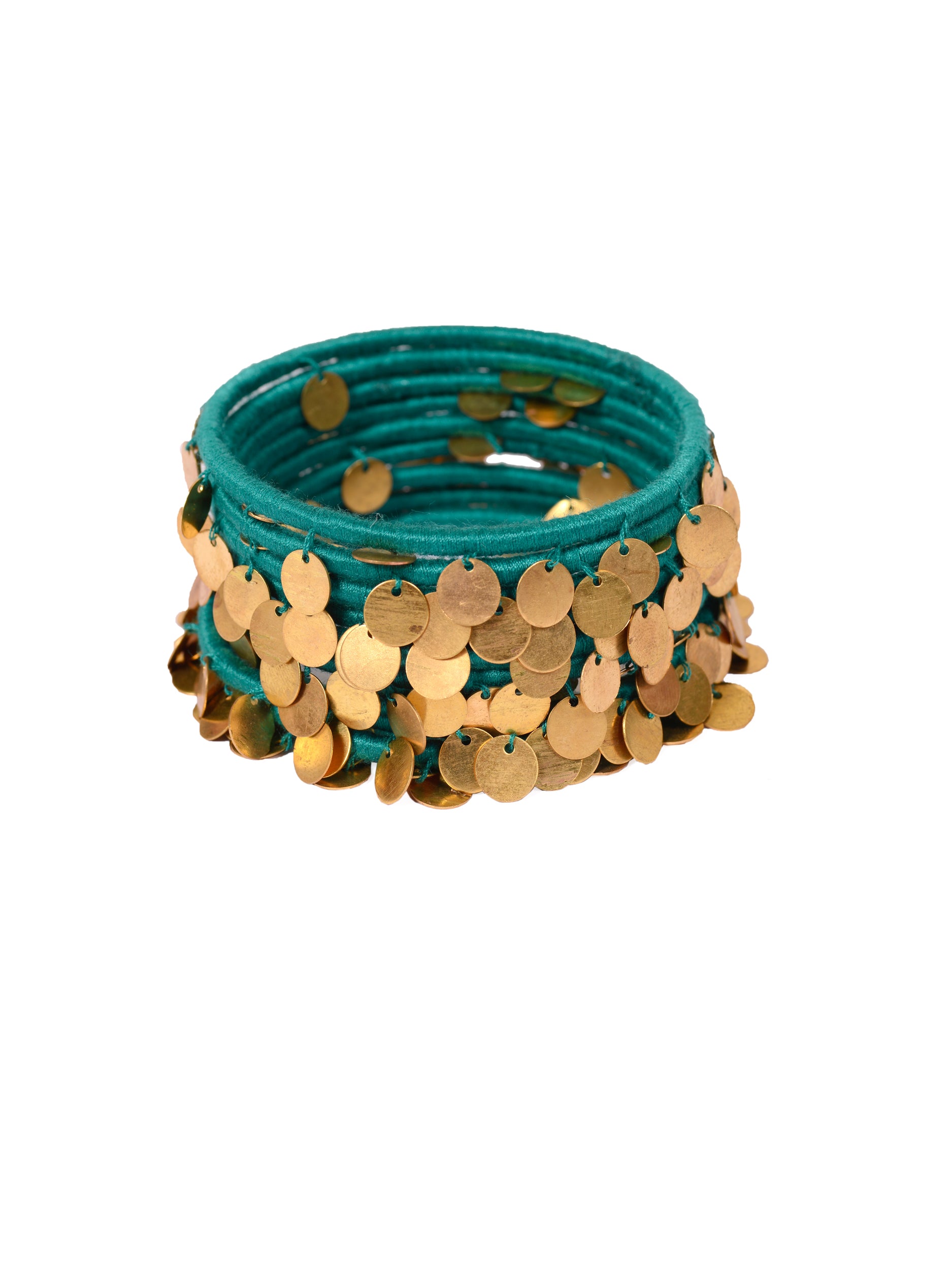Nyara Bangle- Green (Gold) - 5elements