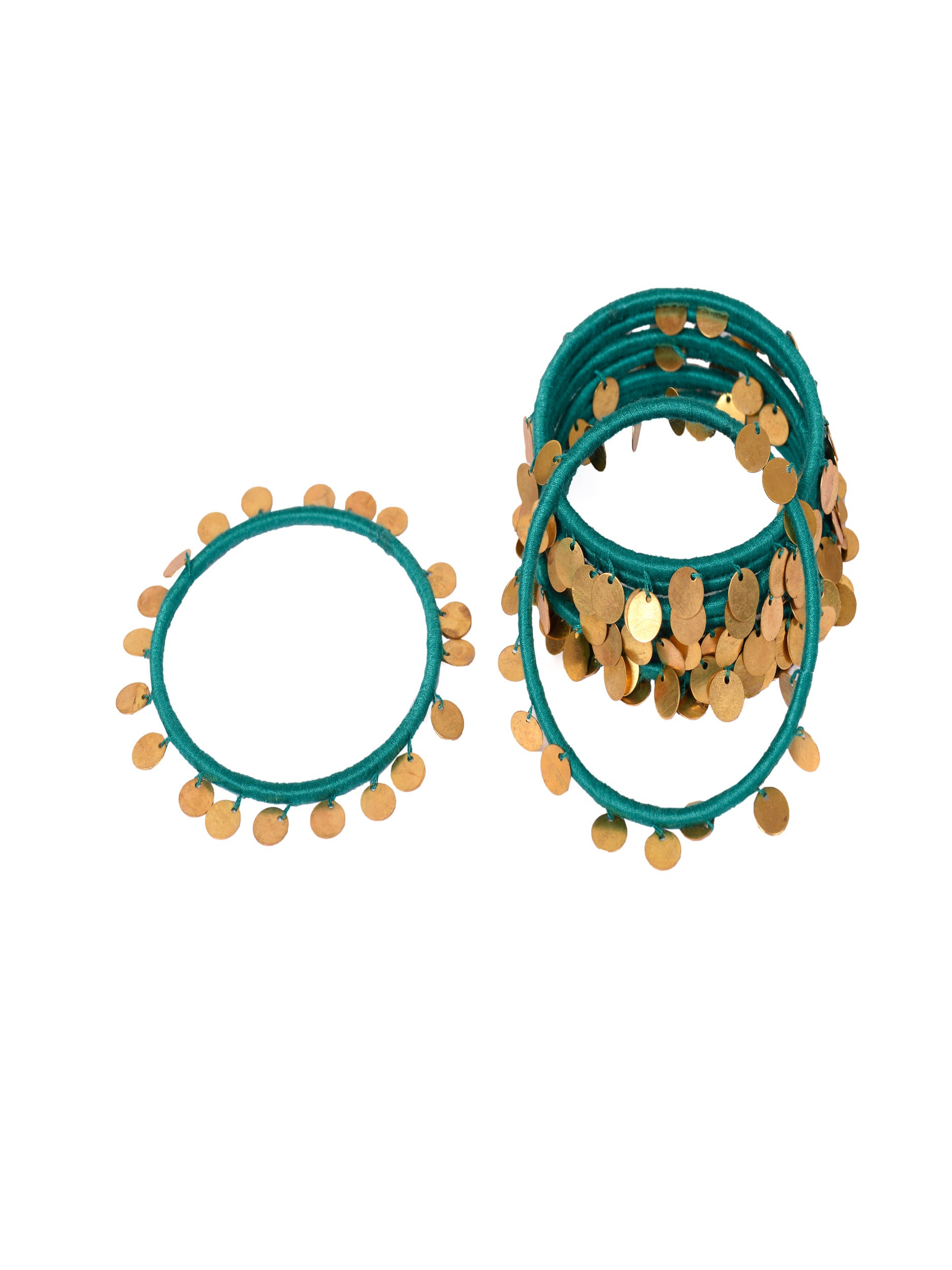 Nyara Bangle- Green (Gold) - 5elements