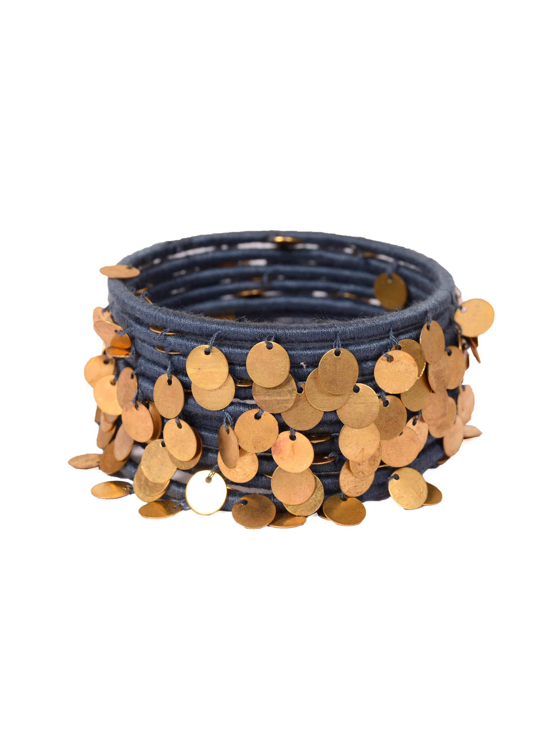 Nyara Bangle- Dark Grey (Gold) - 5elements