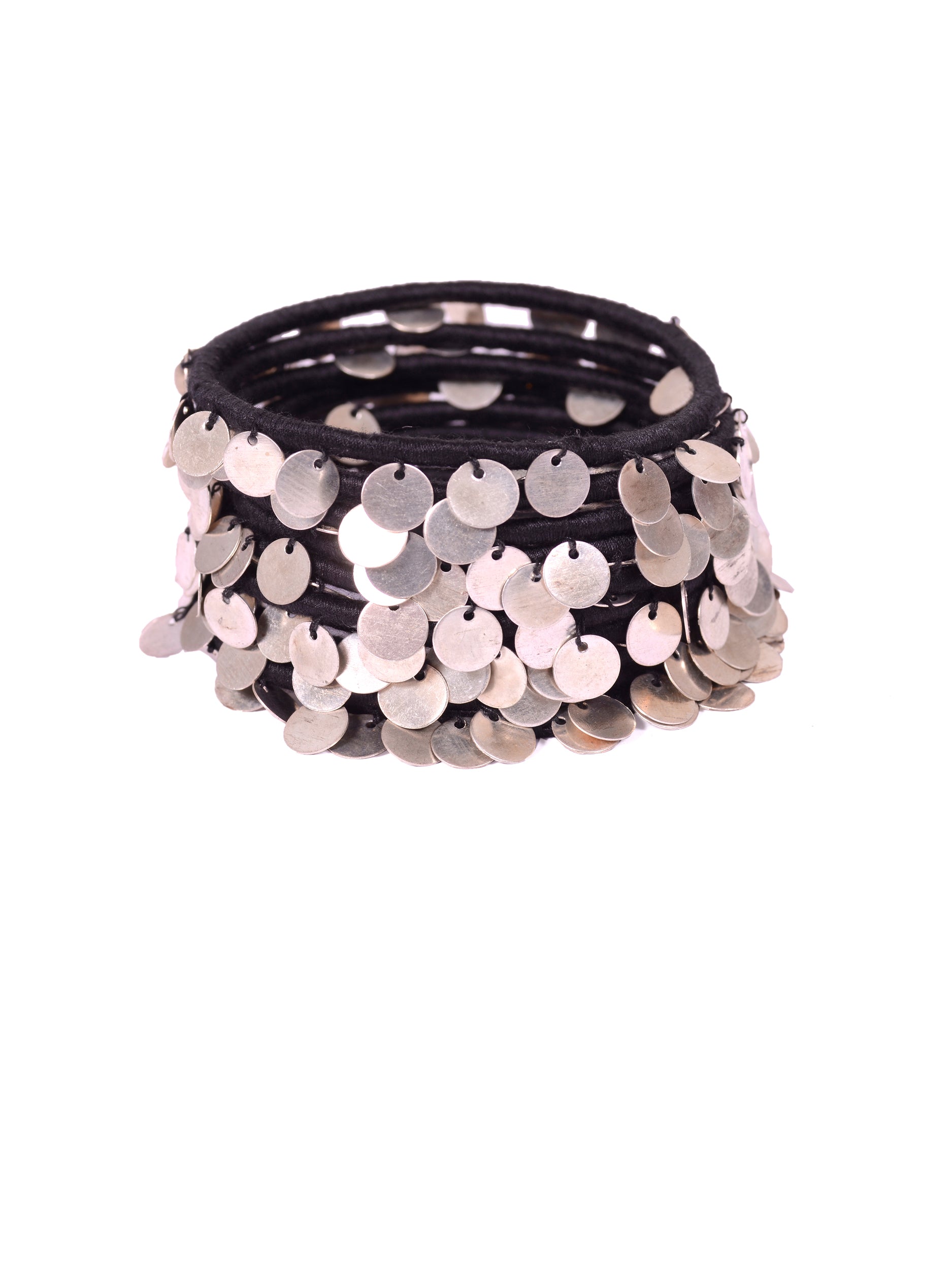 Nyara Bangle- Black (Silver) - 5elements