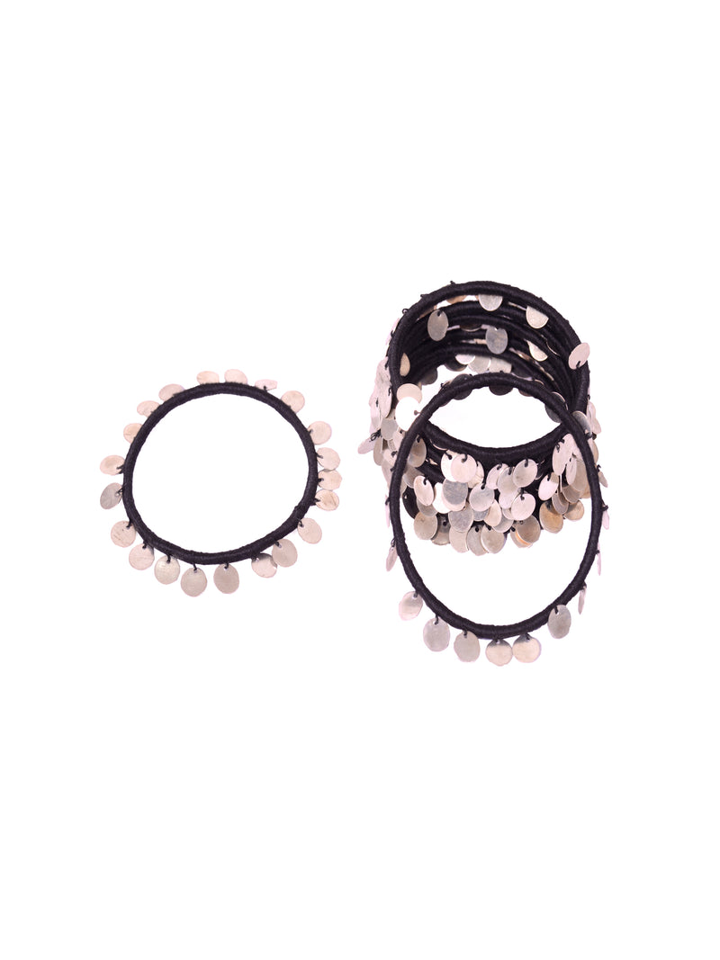 Nyara Bangle Black Silver