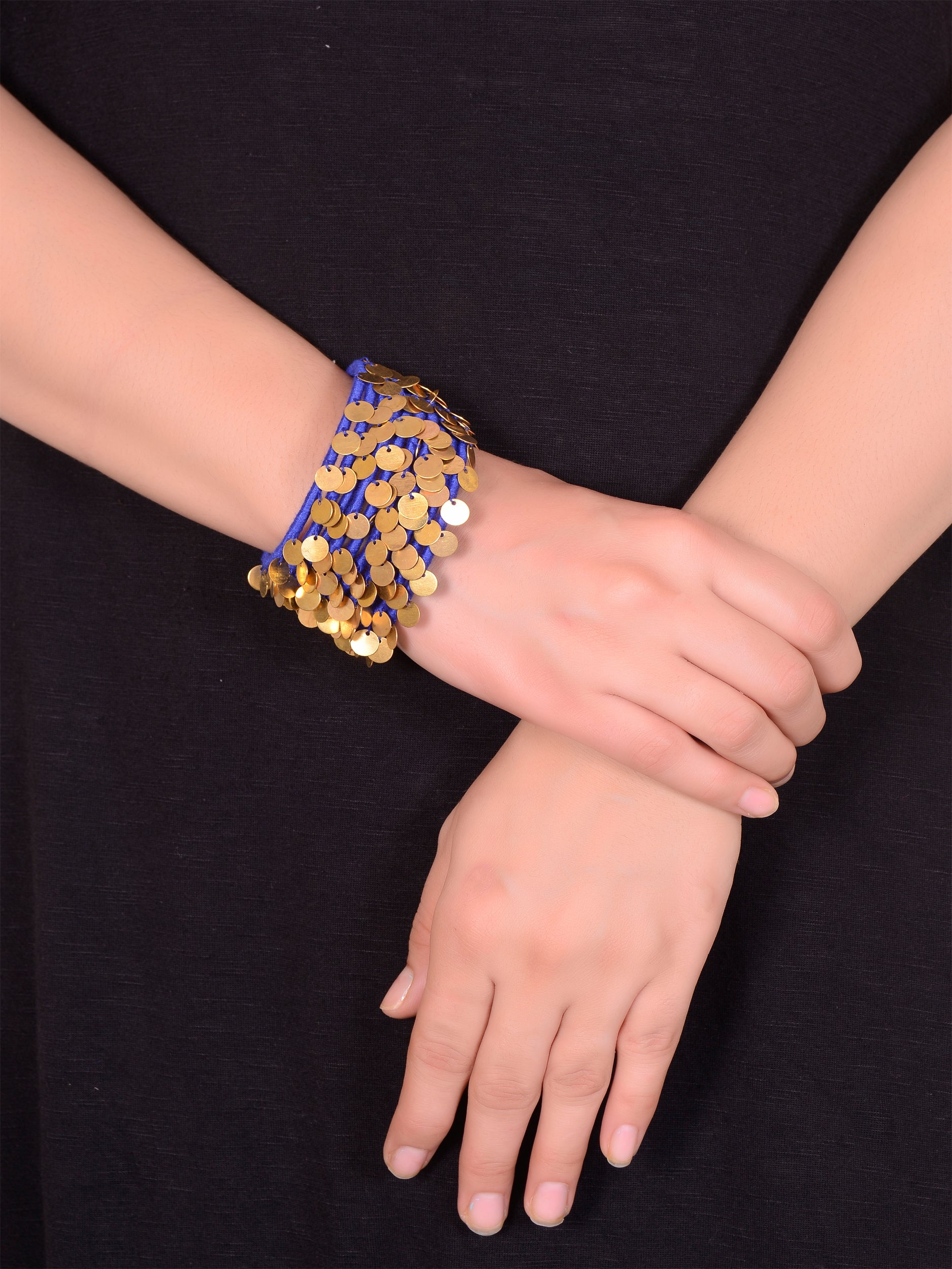 Nyara Bangle- Blue (Gold) - 5elements
