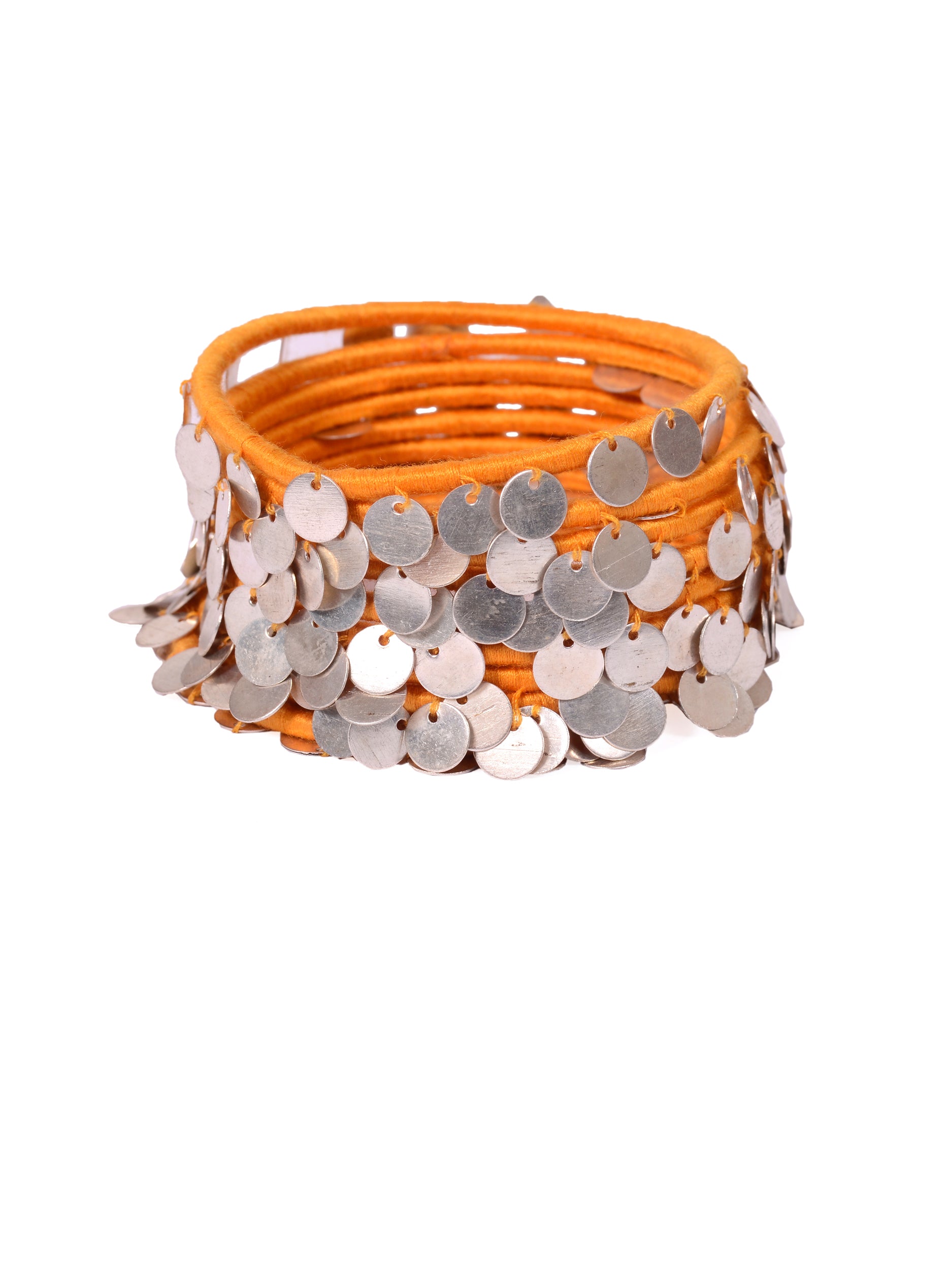 Nyara Bangle- Mustard (Silver) - 5elements