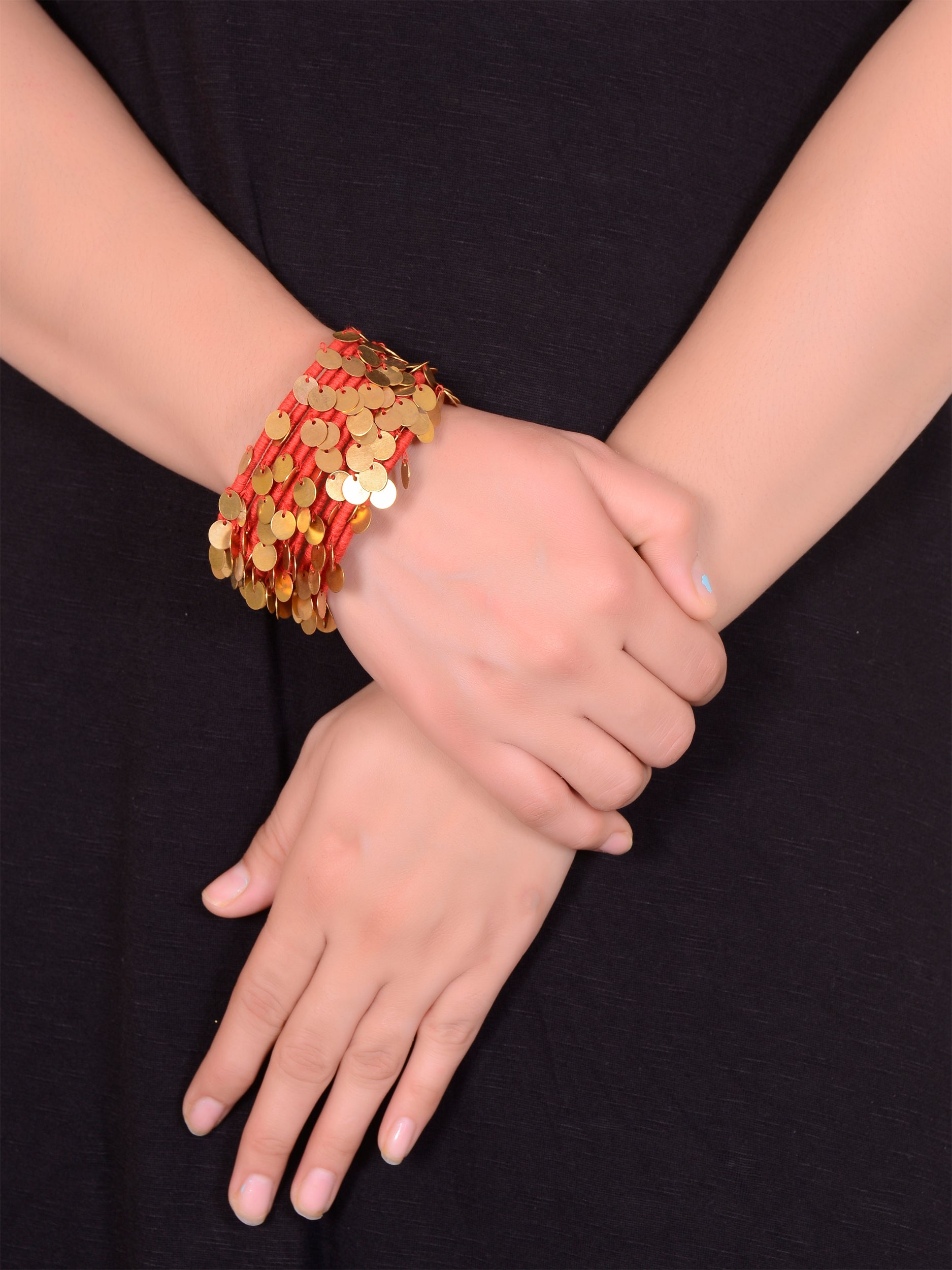 Nyara Bangle- Red (Gold) - 5elements