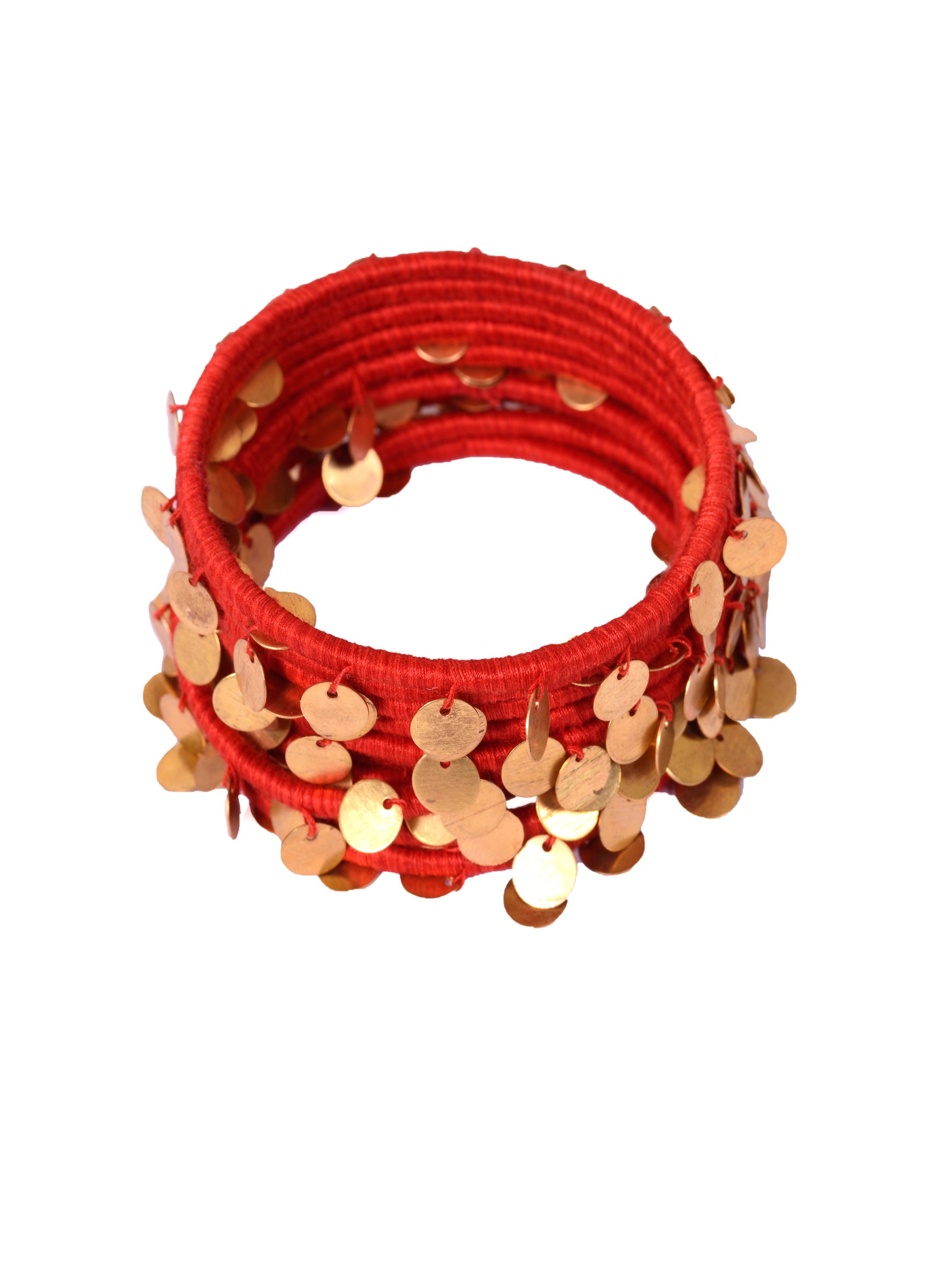 Nyara Bangle- Red (Gold) - 5elements