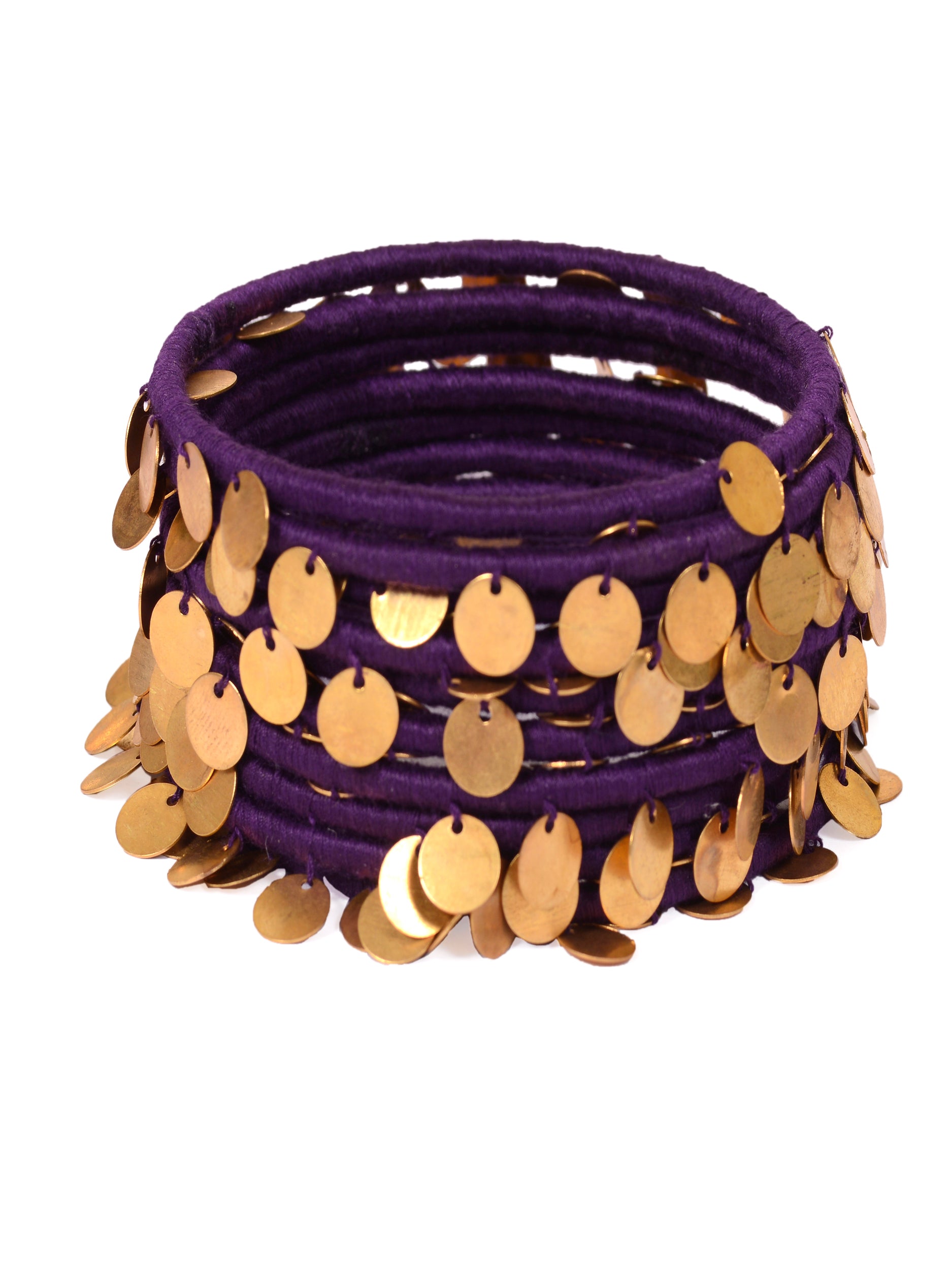 Nyara Bangle- Dark Purple (Gold) - 5elements