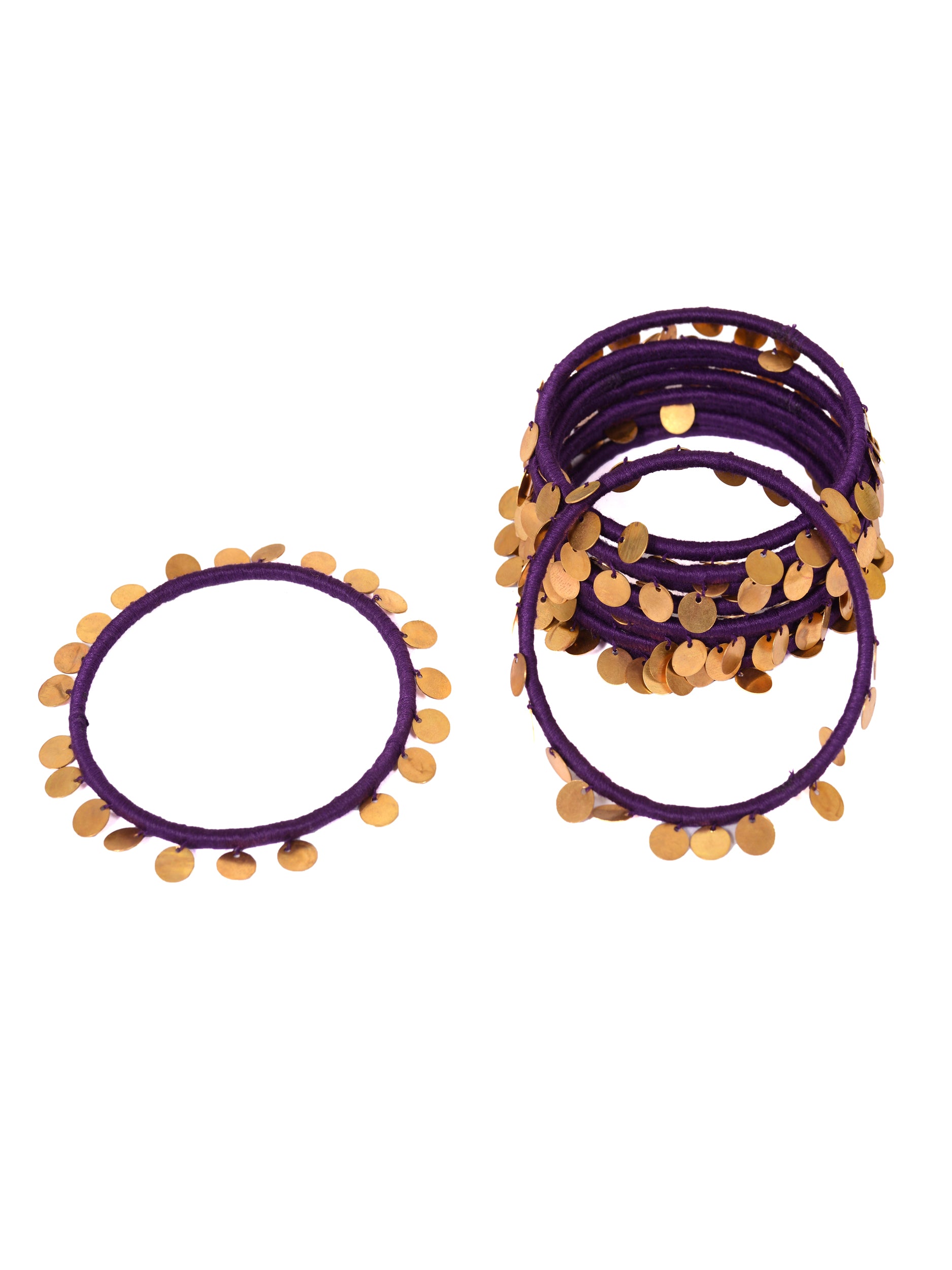 Nyara Bangle- Dark Purple (Gold) - 5elements