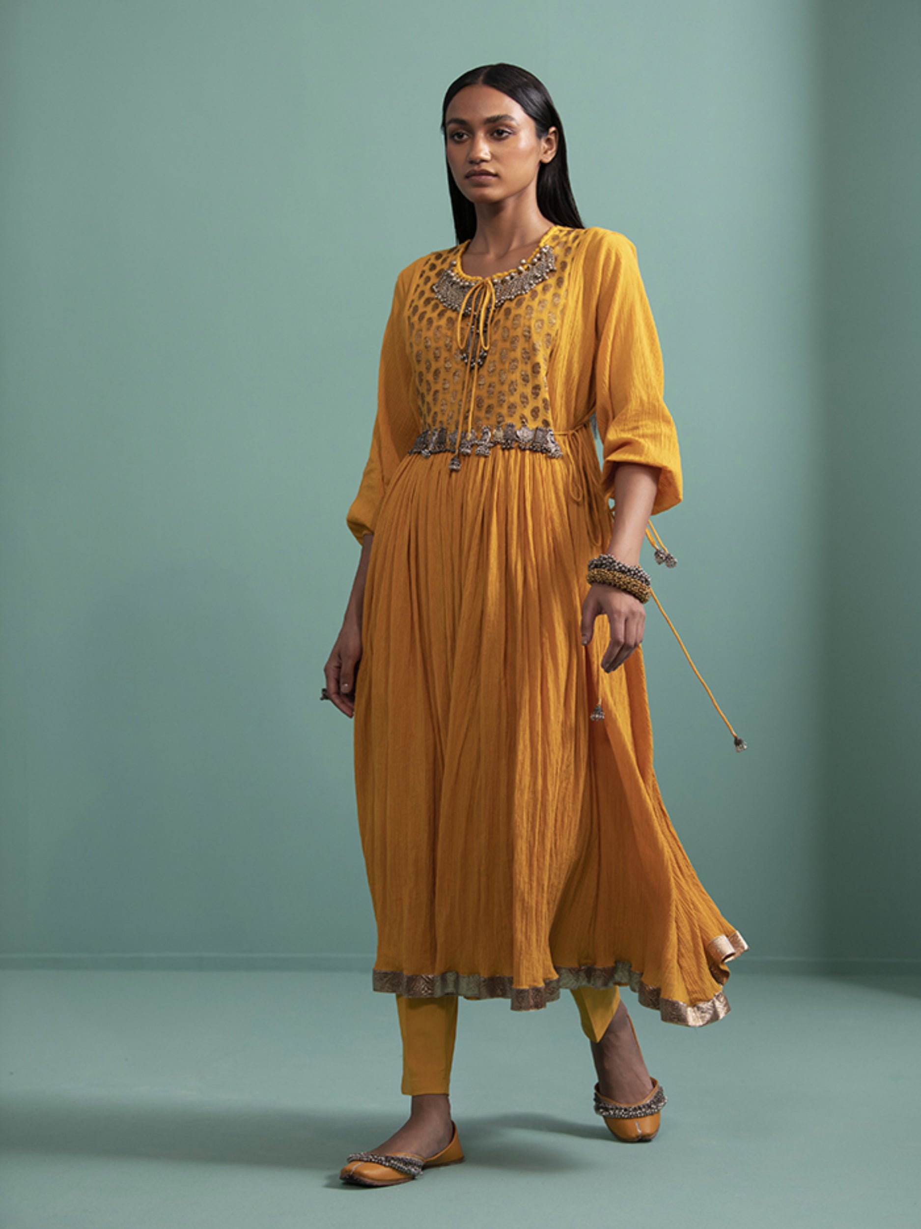 Adhira - Yellow kurta Set - 5elements