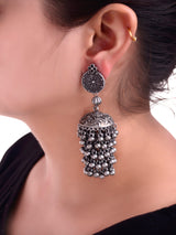 Inaya Ghunroo Oxidised Jhumka Earrings