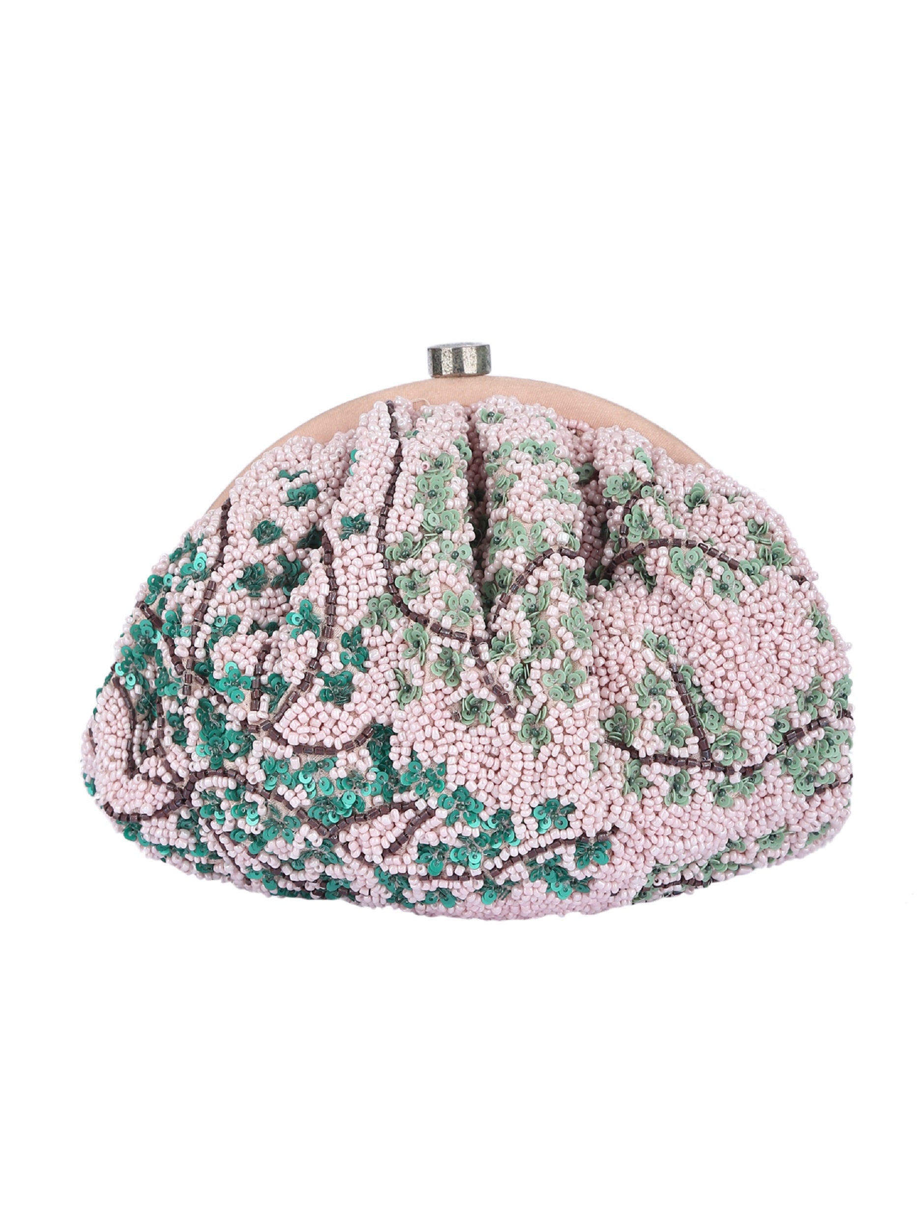 Pink Beaded Embroidered Potli Clutch Potli Clutches