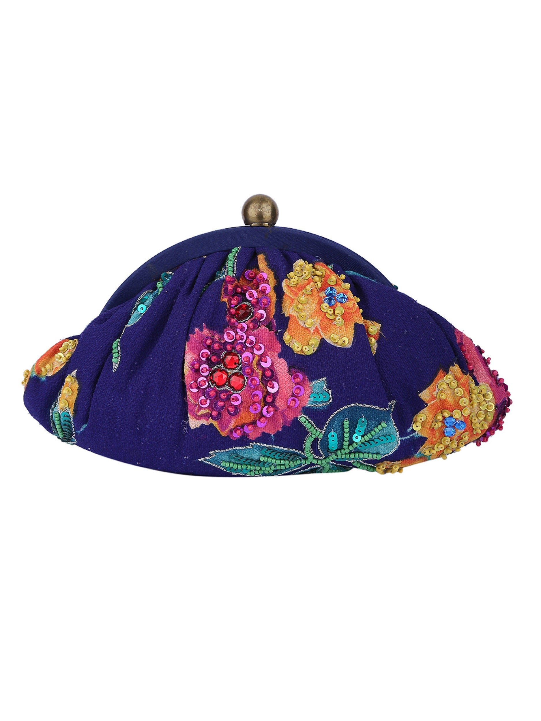 Purple Embroidered Potli Clutch Potli Clutches