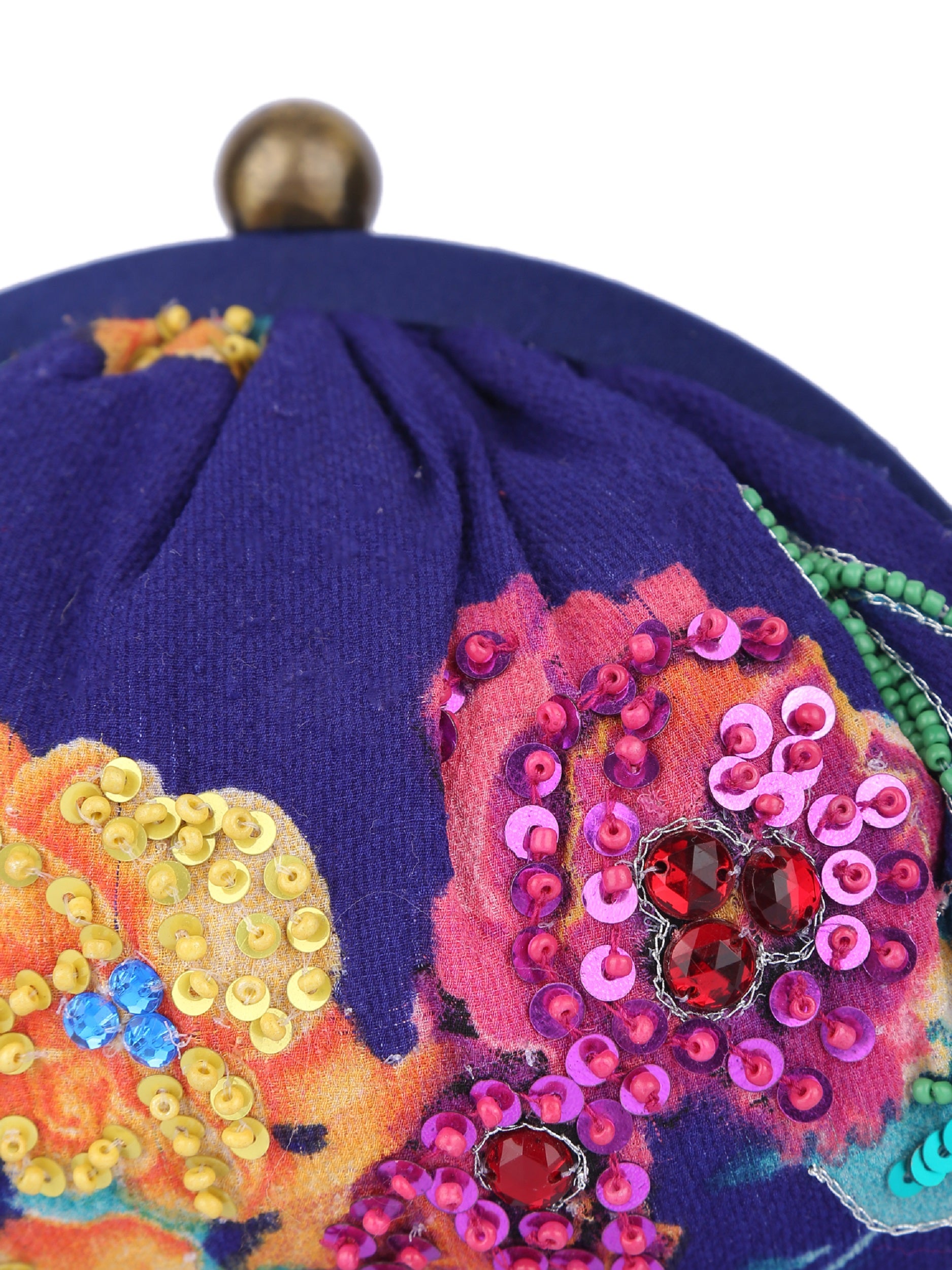 Purple Embroidered Potli Clutch Potli Clutches