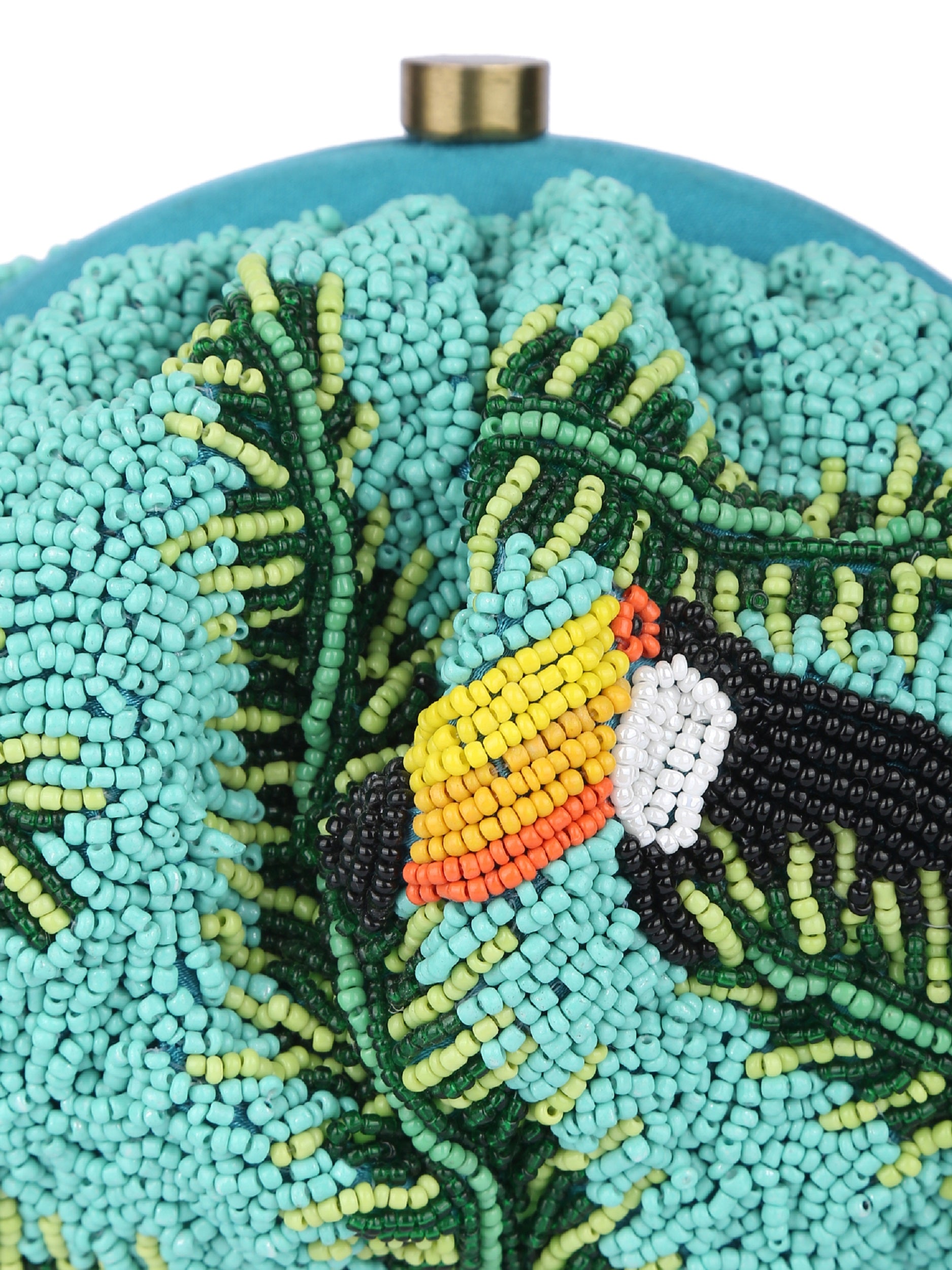 Turquoise Beaded Handcrafted Potli Clutch